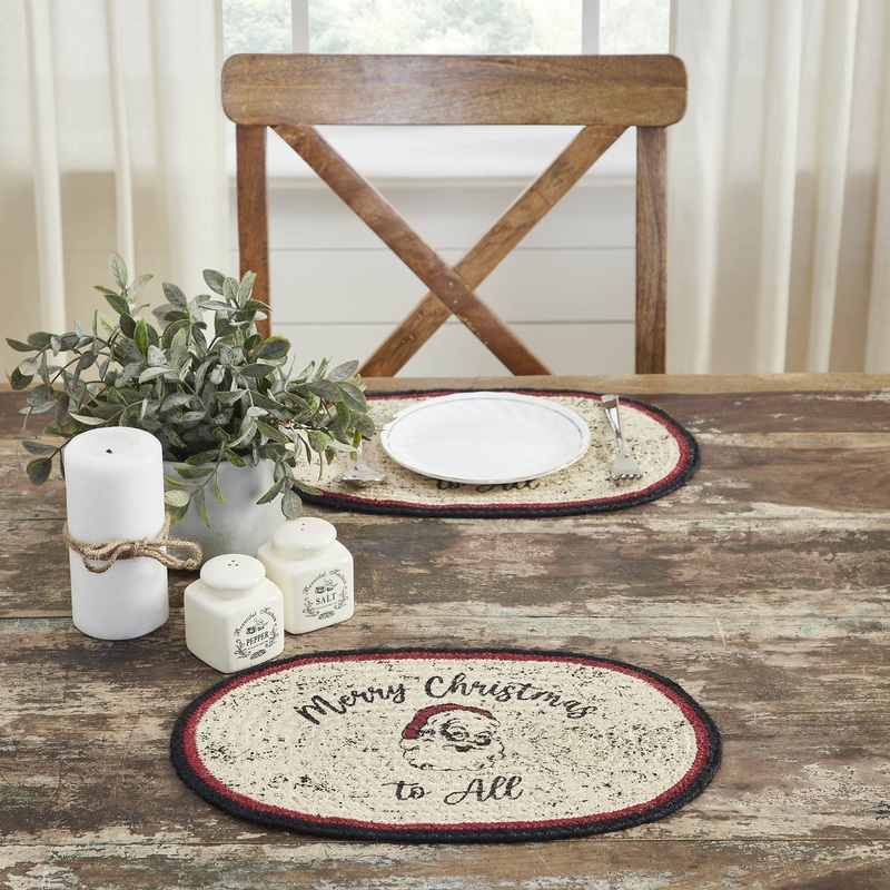 Jolly Ole Santa Jute Oval Placemat 10×15