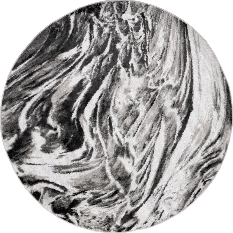 Marbling Art Rug | Grey