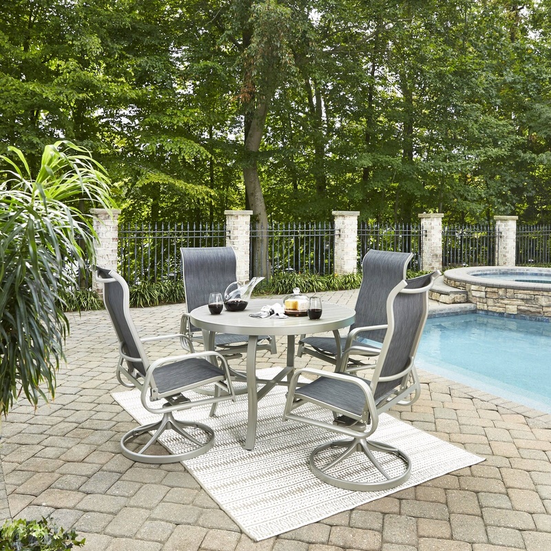 Modern & Contemporary 5 Piece Outdoor Dining Set By Captiva