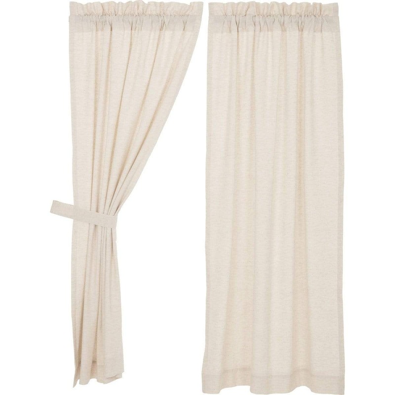 Simple Life Flax Natural Short Panel Set of 2 63×36