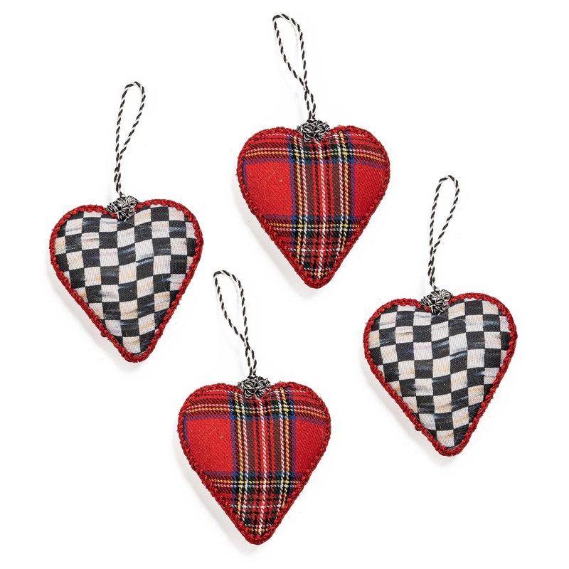 Tartastic Heart Ornaments – Set of 4