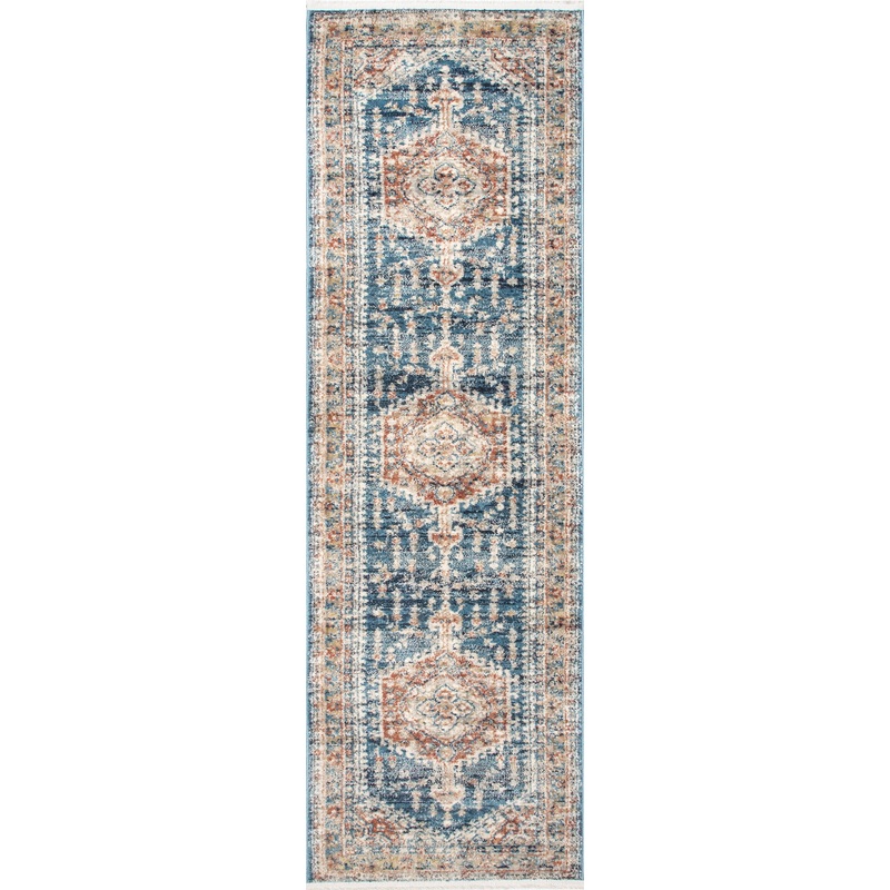 Barbed Mast Medallion Rug | Blue