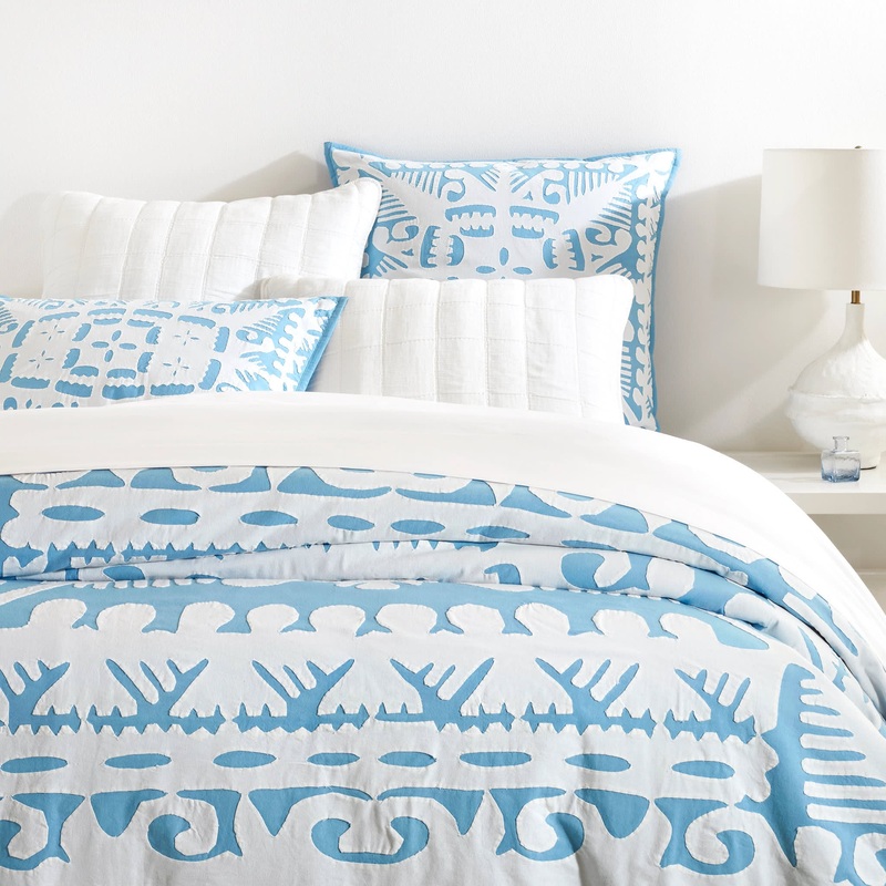 Knight Wood Cutwork Sham | Lapis