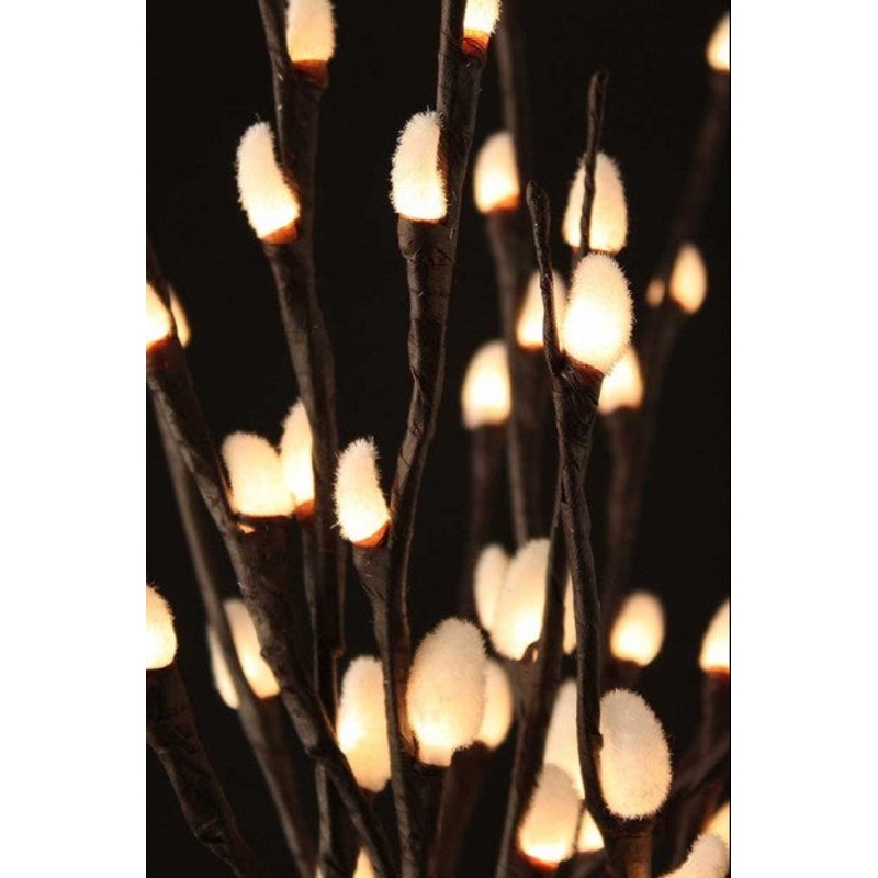 Lighted Pussywillow Branch