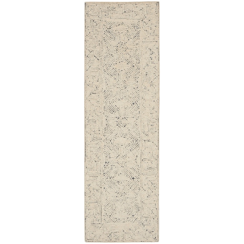 Nourison Colorado 2’3″ x 7’6″ Ivory/Navy Modern Indoor Rug