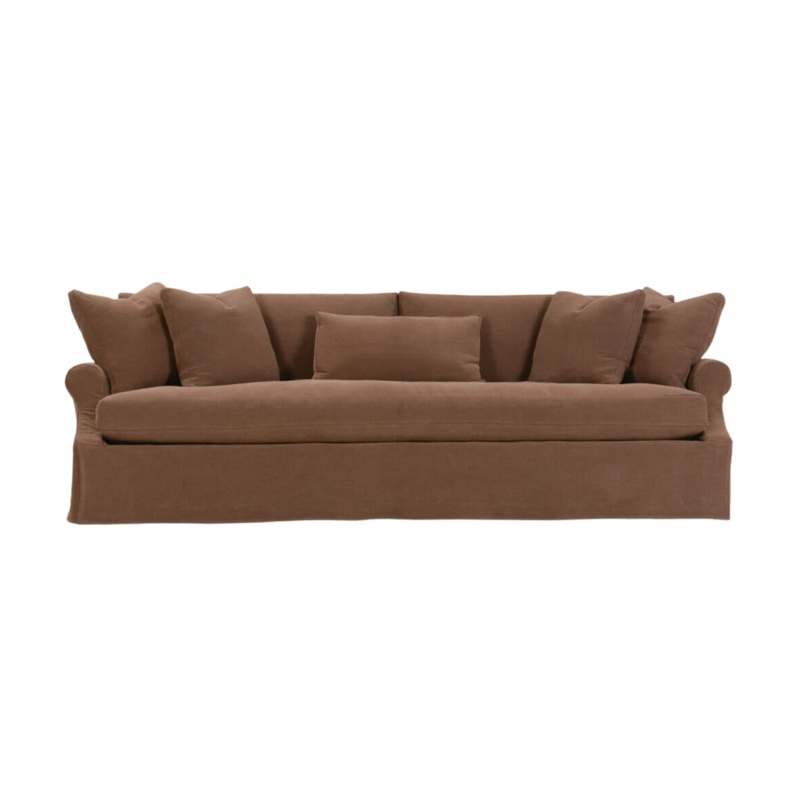 Baked Clay Bristol Slipcovered 98″ Sofa