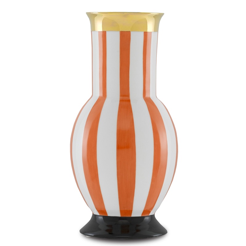 De Luca Coral Stripe Vase