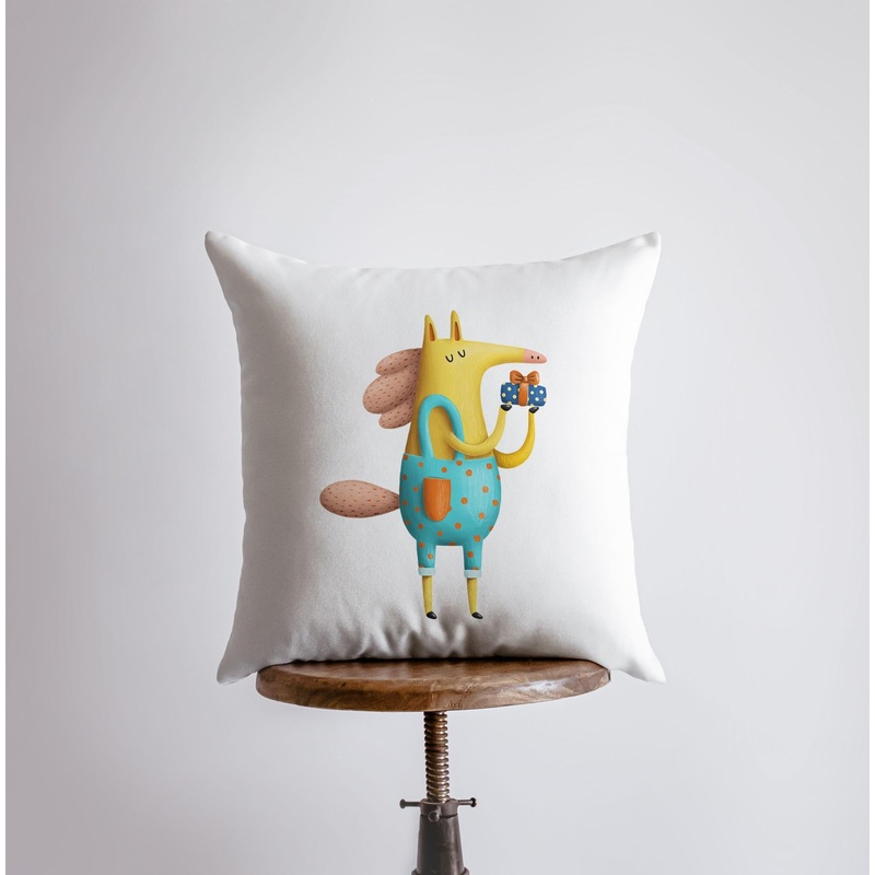 Horse giving gift Pillow
