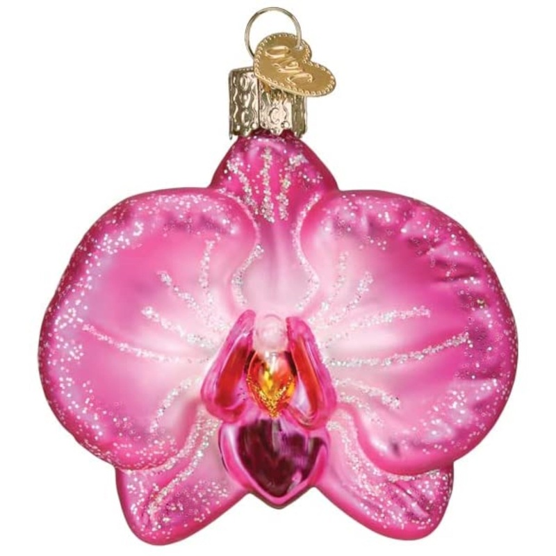 Old World Christmas Blown Glass Christmas Ornament, Orchid