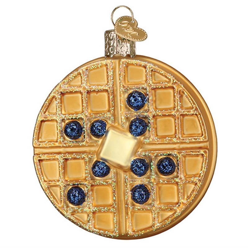 Old World Christmas Waffle Glassblown Ornament