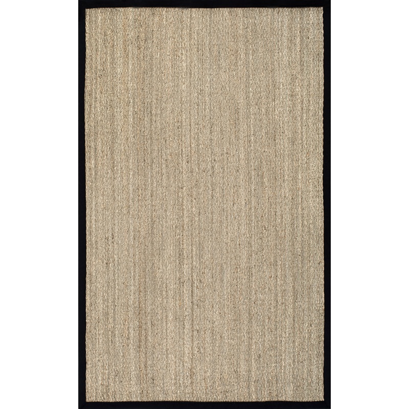 Seagrass with Border Rug | Black