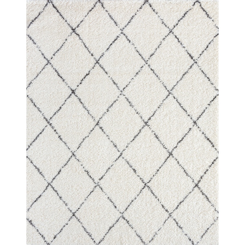 Tayse Diamond Area Rug HEA11-Harold Contemporary Cut Pile Indoor Polyester