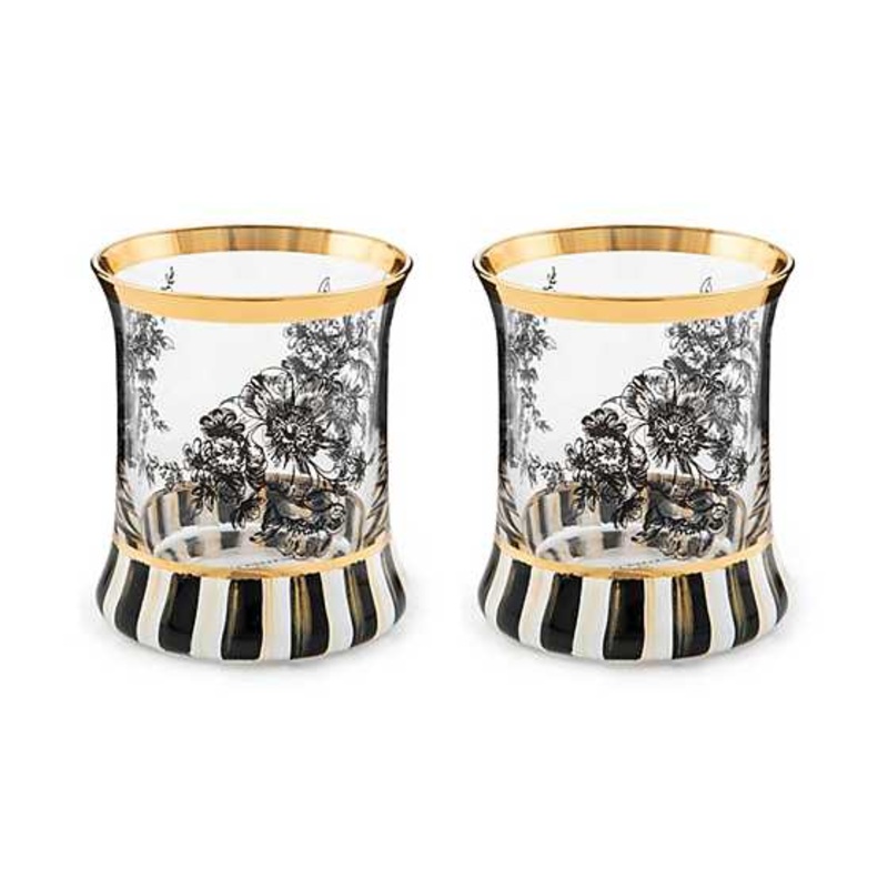 Courtly English Garden Tumbler Glass – Set of 2