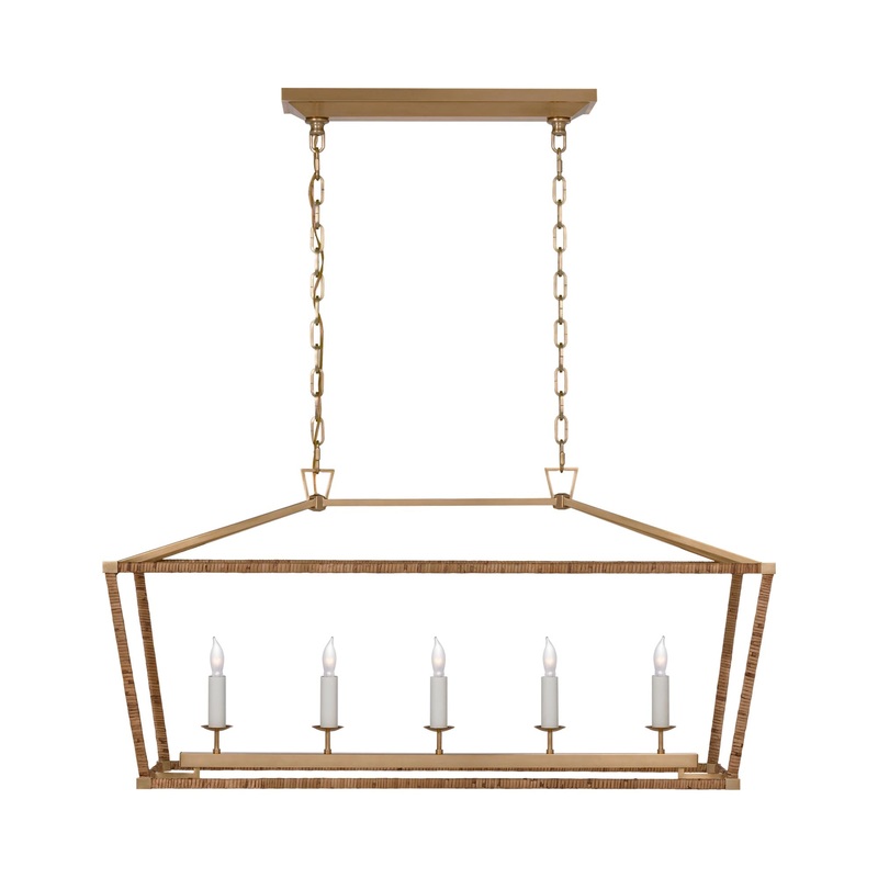 Darlana Rattan Wrapped Linear Pendant Light