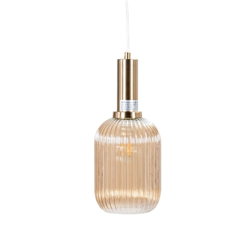 87-inch Glass Steel Tinted Pendant Lamp | Gold