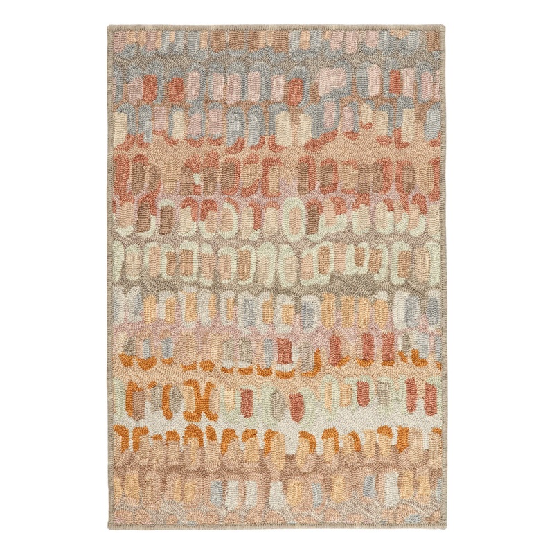 Paint Chip Hand Micro Hooked Wool Custom Rug | Stone