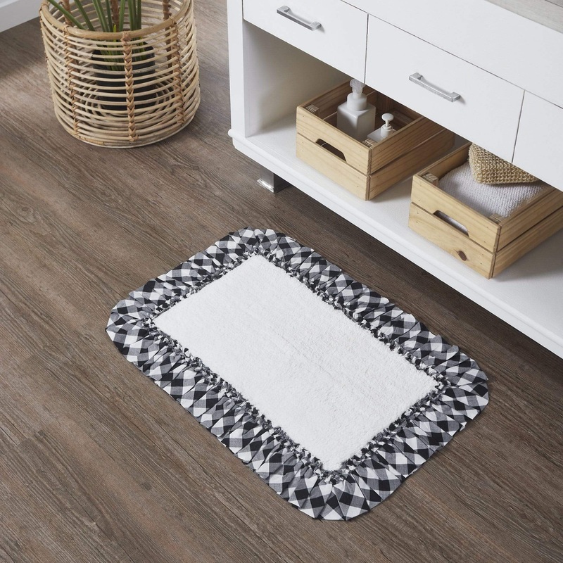 Annie Buffalo Black Check Bathmat 20×30