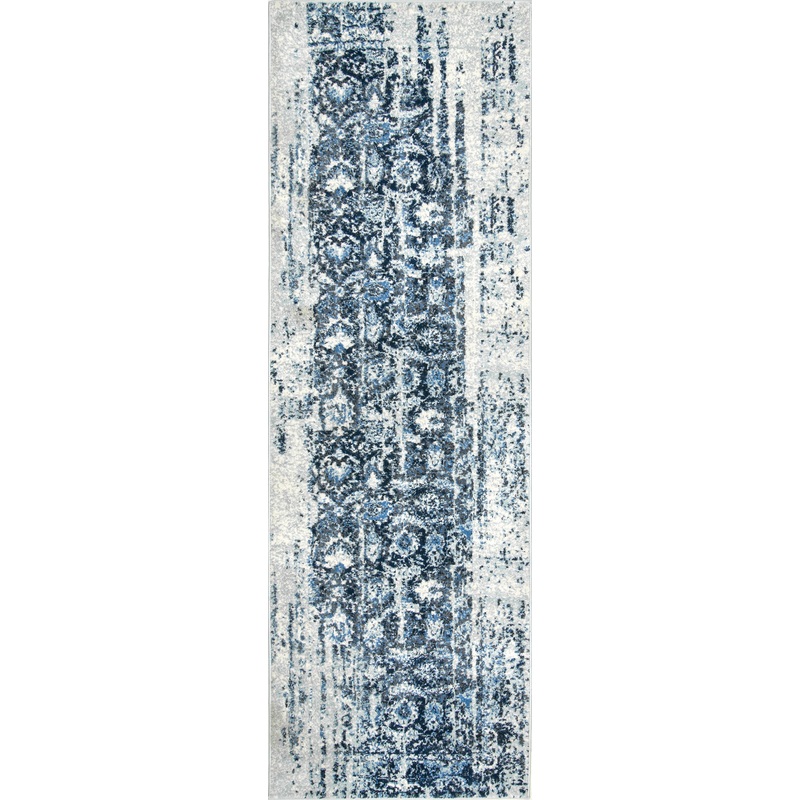 Muted Flourish Rug | Blue