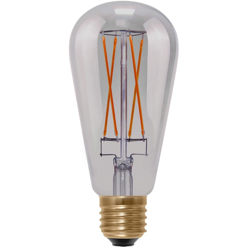 Segula Vintage LED Rustica Long Style E27 ST65 Smokey grey – 220lm 1900K – Dimmable