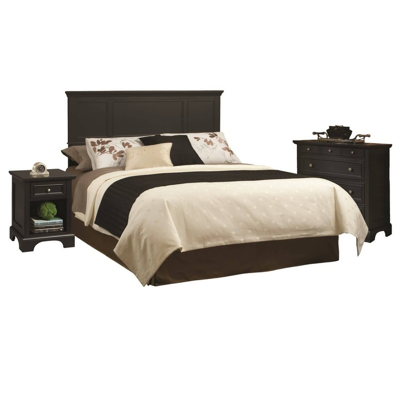 Traditional King Headboard, Nightstand and Chest By Bedford