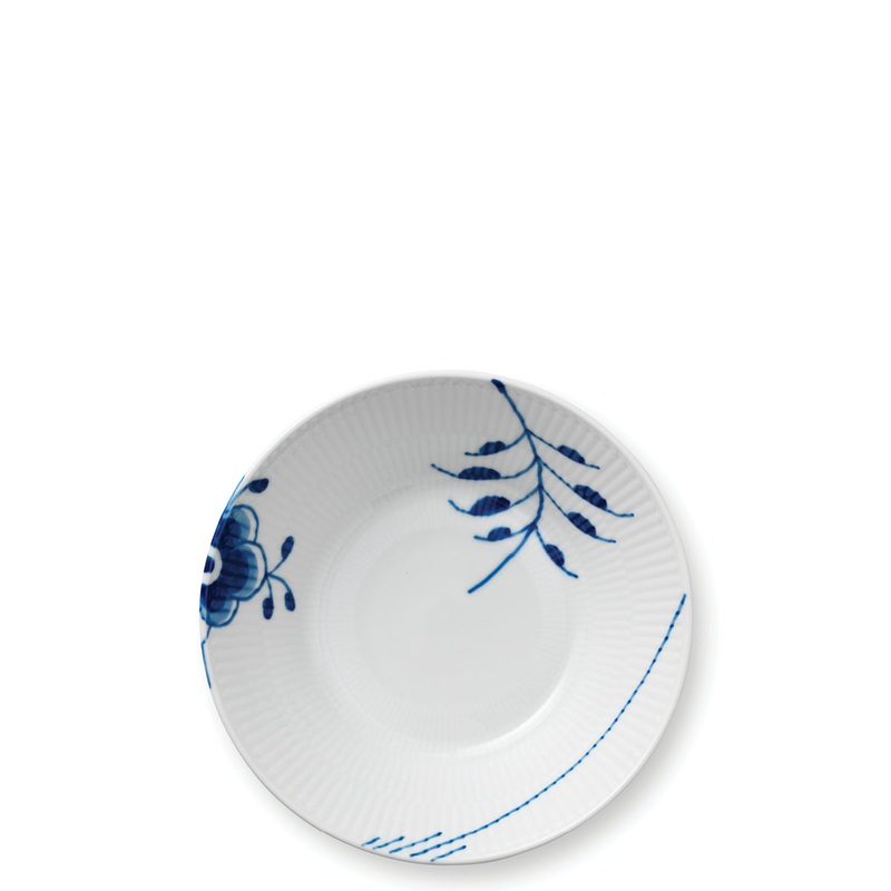 Blue Fluted Mega Deep Plate, 6.7″