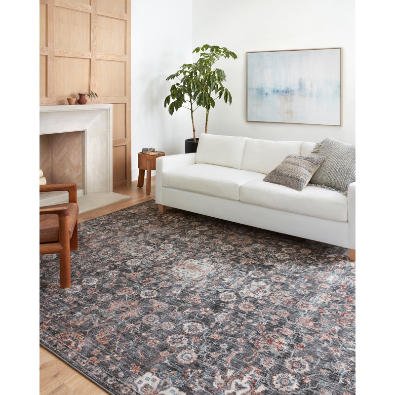 Loloi II Cassandra Rug | Charcoal / Rust