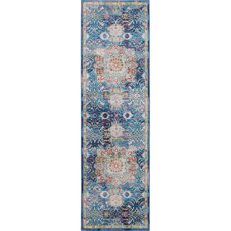 Nourison Ankara Global 2’4″ x 8′ Blue Vintage Indoor Rug