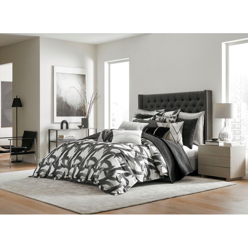 Ziya Black Brushstroke Duvet