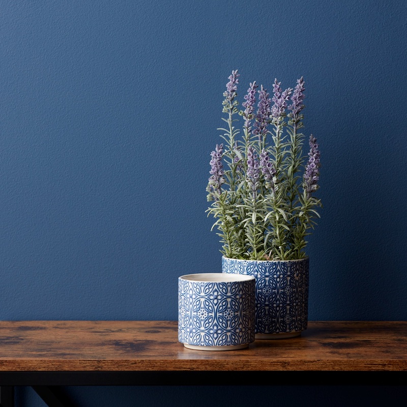 Blue Ceramic Planter – 2 Sizes