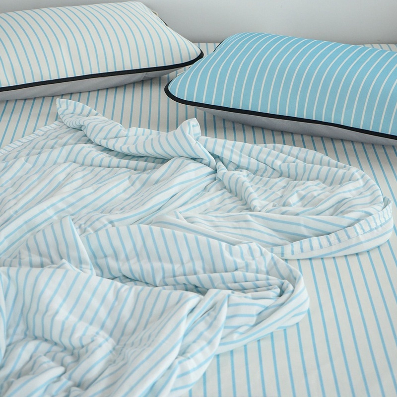 BreatheEase Modal Stripe Summer Comforter – Soft, Cool & Machine Washable