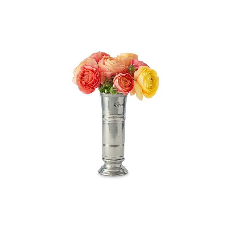 Footed Cylinder Vase