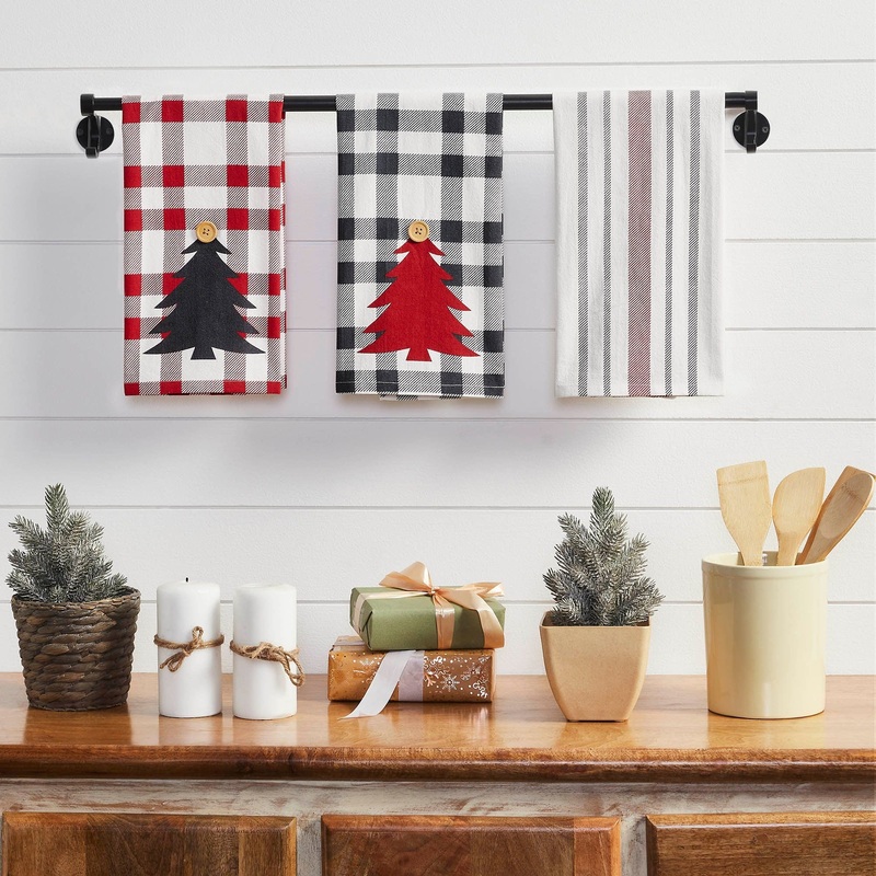 Gregor Plaid Tea Towel Set of 3 19×28