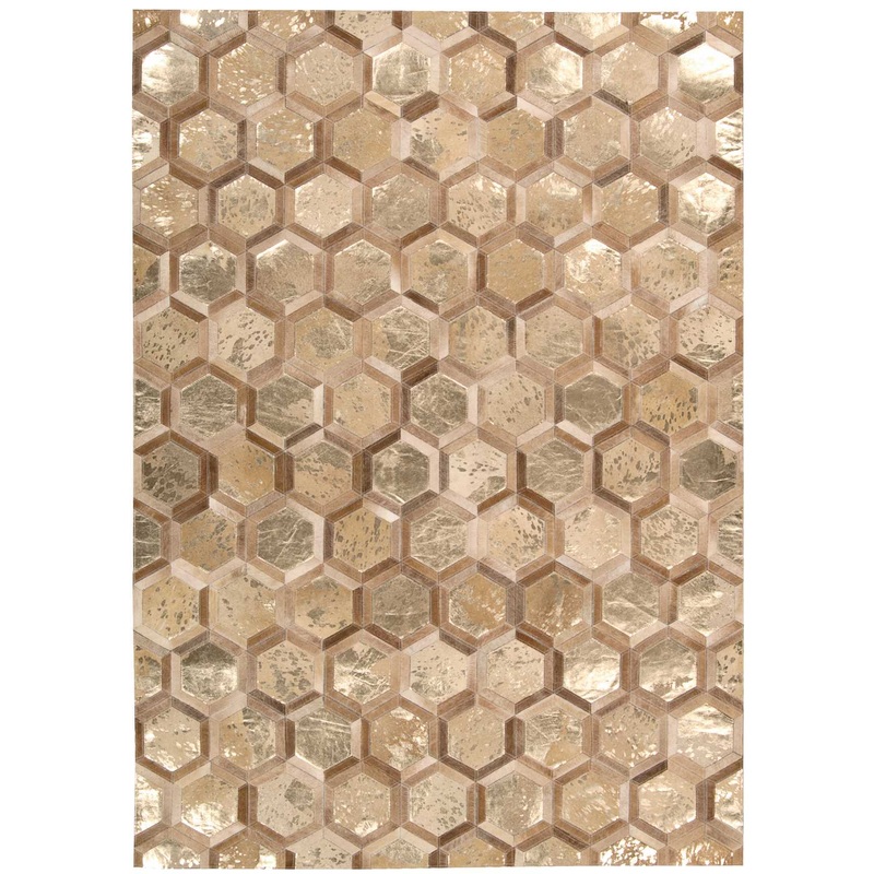 Michael Amini City Chic 5’3″ x 7’5″ Amber/Gold Modern Indoor Rug