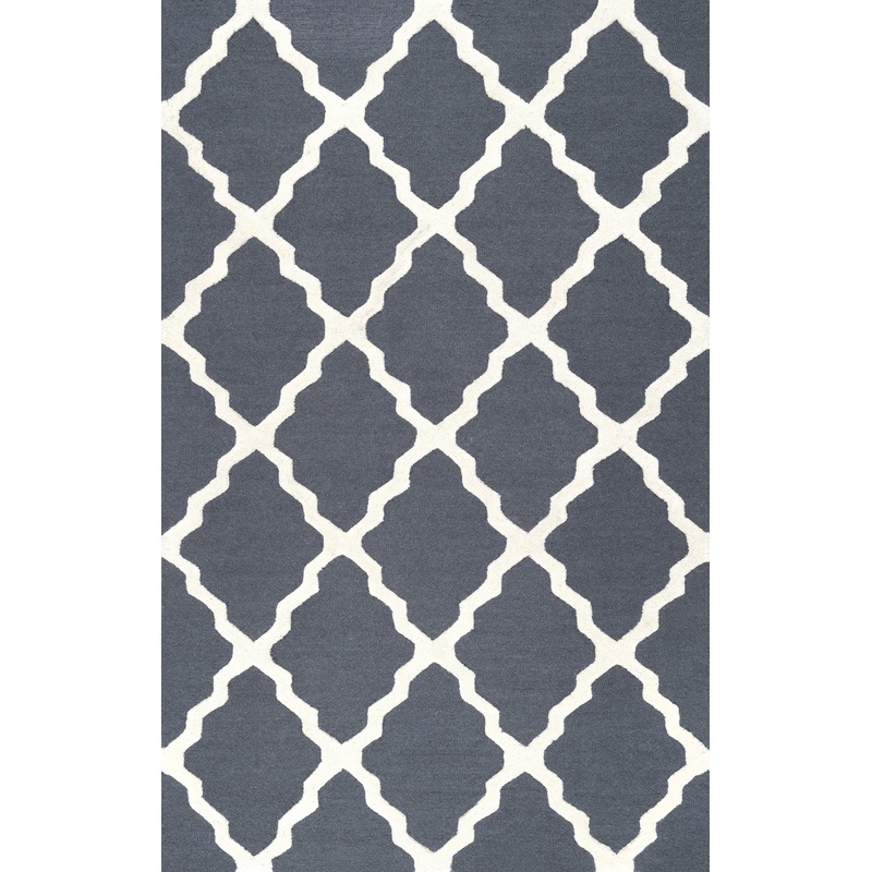 Moroccan Trellis Rug | Blue Grey