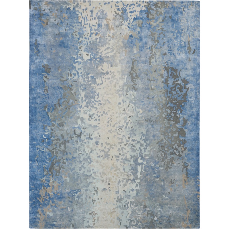 Nourison Prismatic 9’9″ x 13’9″ Denim Modern Indoor Rug