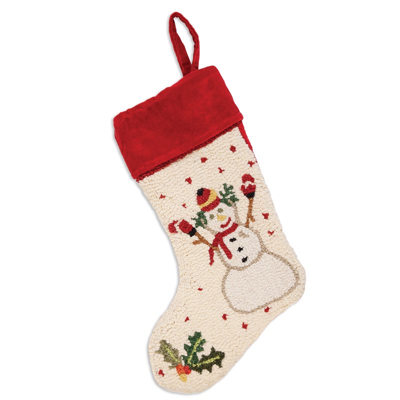 Snowman And Ivy – 9″ x 20″ Christmas Stocking