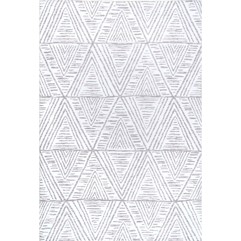 Suzy Trellis Washable Indoor/Outdoor Rug | Grey