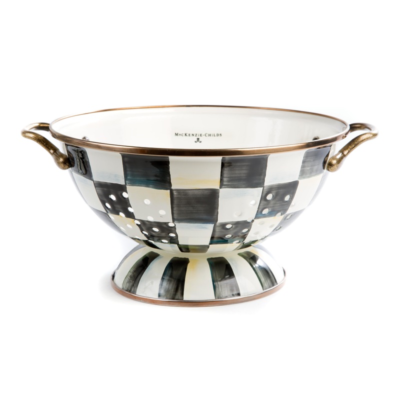 Courtly Check Enamel Colander – Large