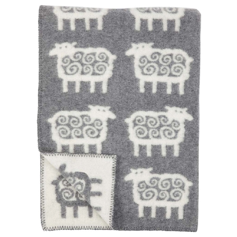 Fr (Sheep) ECO Lambswool Children’s Blanket, Grey