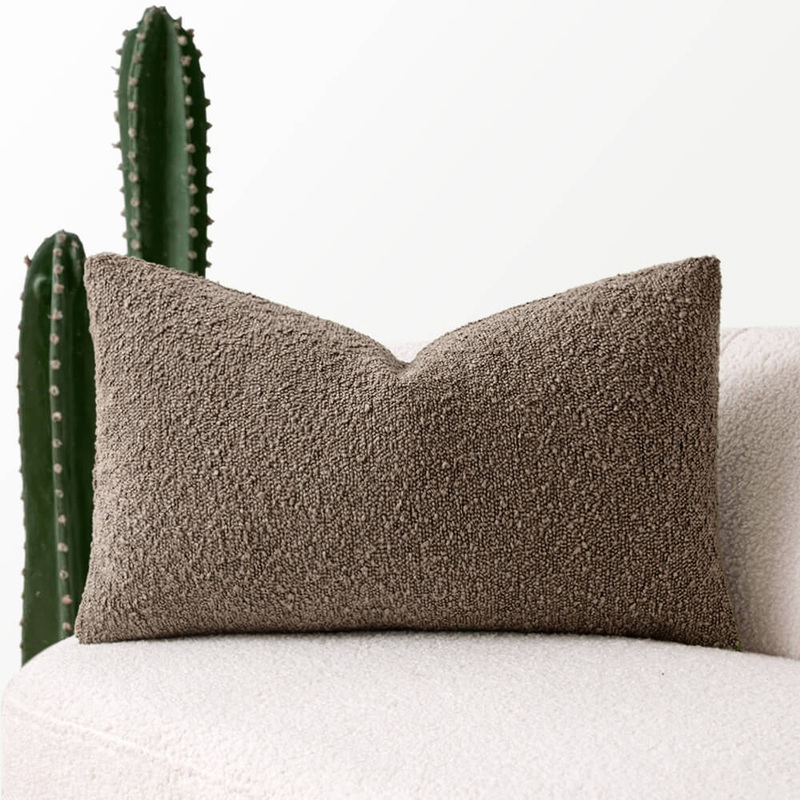 MIULEE Fall Set of 2 Scottish Tartan Plaid Euro Sham Throw Pillow Covers Farmhouse Classic Decorative Square Cases for Decor Sofa Couch 24×24, Khaki and White