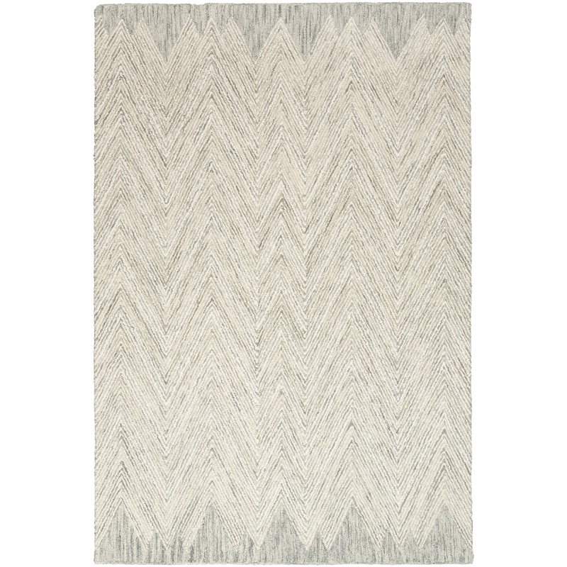 Nourison Interlock 5′ x 7’6″ Teal Modern Indoor Rug