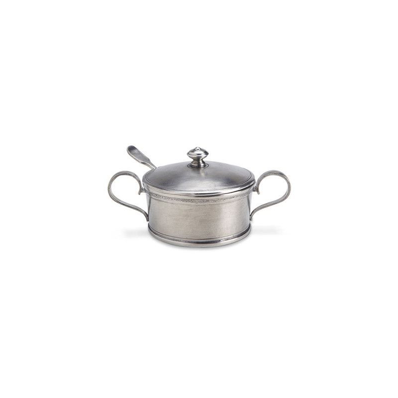 Sugar Bowl with Handles and Spoon