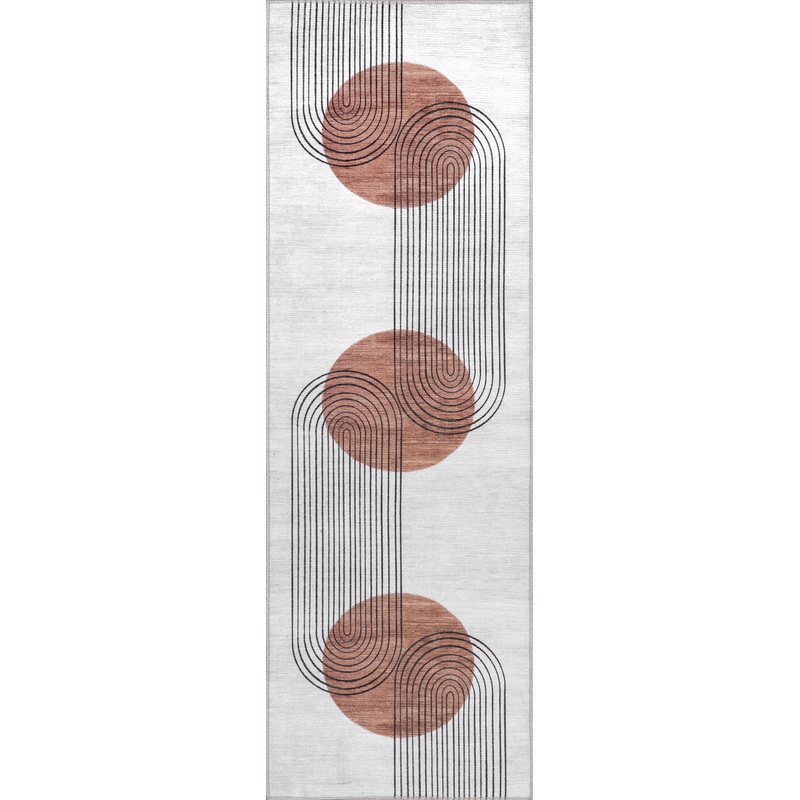 Carlotta Washable Desert Sunset Rug | Burnt Orange