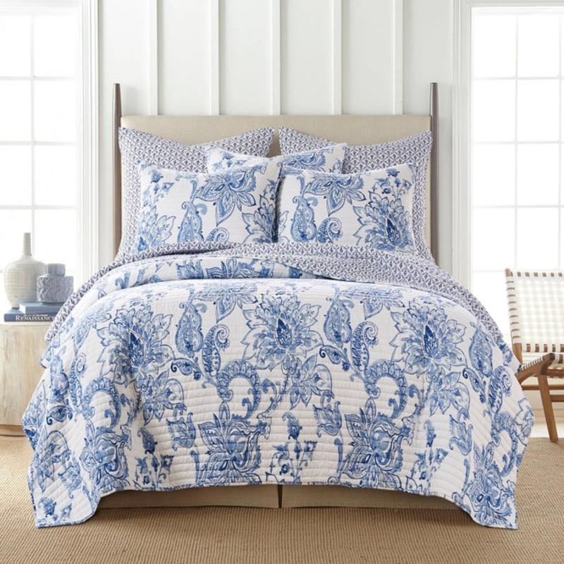 Coastal Bennett Blue Quilt Set – 100% Cotton Coastal Quilt Set