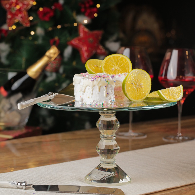 Emielle Crystal Cake Plate