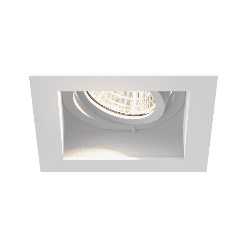 Eurofase TGO1ST Tango 1 Light 10W Square LED Gimbal with Trim, Frosted Lens