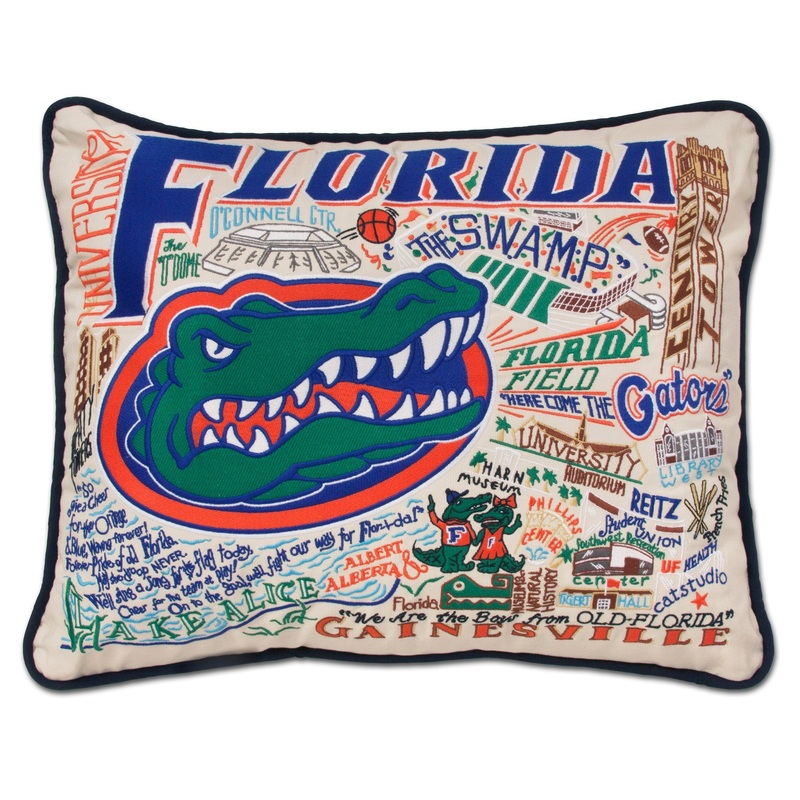 Florida, University of Collegiate XL Hand-Embroidered Pillow