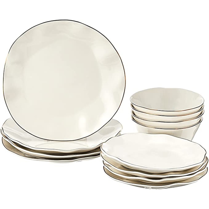 Lenox Blue Bay Dinnerware Set, White, 12 Pc. set