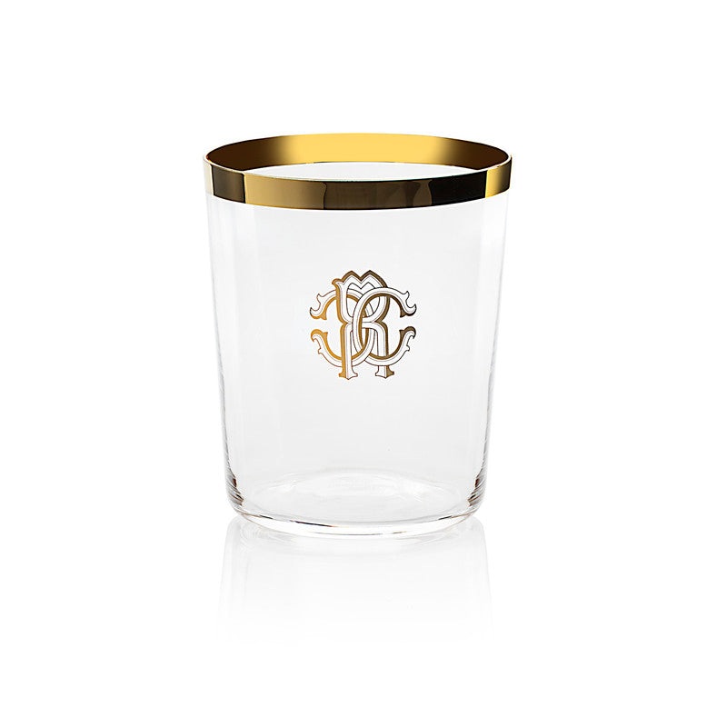 Old Fashion Glass NEW MONOGRAM  Gold diam. 3.5″, H 4″, cap. 14.75 oz