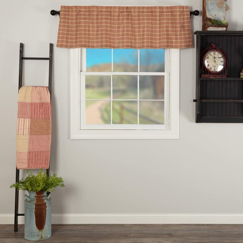 Sawyer Mill Red Plaid Valance 16×60